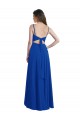 Online Draped High Low Chiffon Bridesmaid Dress with Cross Over Bodice