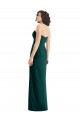 Online Twist Front Draped Chiffon Bridesmaid Dress with Slit