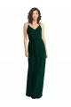 Online V-Neck Blouson Bodice Chiffon Maxi Bridesmaid Dress