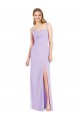 Online Spaghetti Straps Mermaid Chiffon Bridesmaid Dress with Side Front Slit