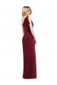 Online One Shoulder Chiffon Bridesmaid Dress with Draped Front Slit