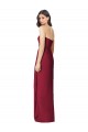 Online Side Front Slit Draped Strapless Chiffon Bridesmaid Dress