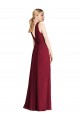 Online Plunging V-Back Long Full Length Chiffon Bridesmaid Dress