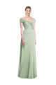 Online Draped Off the Shoulder Lux Chiffon Bridesmaid Dress