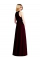 Online Sleeveless Halter Chiffon Maxi Bridesmaid Dress