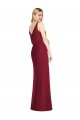 Online Blouson Bodice Chiffon Bridesmaid Dress with Front Slit