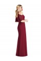 Online Ruffle Cold-Shoulder Mermaid Chiffon Maxi Bridesmaid Dress