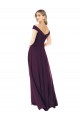Online Classic Off the Shoulder Draped Chiffon Bridesmaid Dress