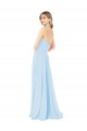 Online Criss Cross High Neck Halter Chiffon Bridesmaid Dress
