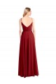 Online A-Line Spaghetti Straps V-Neckline Chiffon Bridesmaid Dress Open Back
