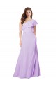 Online Draped One Shoulder Long Chiffon Bridesmaid Dress 