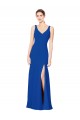 Online Low Back Sleeveless Chiffon Bridesmaid Dress with Side Slit
