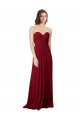 Online Draped Sweetheart Long Grecian Inspired Chiffon Bridesmaid Dress