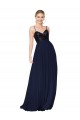 Online Sweetheart High Neck Sequin Top Long Chiffon Bridesmaid Dress