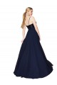 Online Sweetheart High Neck Sequin Top Long Chiffon Bridesmaid Dress
