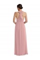 Online Empire Waist Long Halter Maxi Bridesmaid Dress