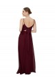 Online Scoop Neck Tied Keyhole Back Chiffon Bridesmaid Dress