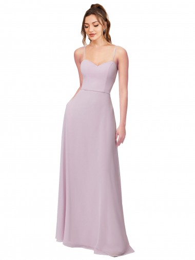 Online Sweetheart Tie-Back Chiffon Bridesmaid Dress