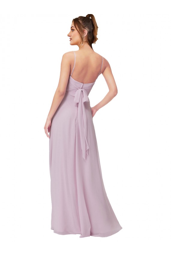Online Sweetheart Tie-Back Chiffon Bridesmaid Dress