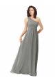 Online Embroidered One Shoulder Chiffon Bridesmaid Dress