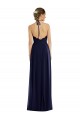 Online Tie Neck Lace Halter Pleated Skirt Maxi Bridesmaid Dress