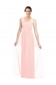 Online V-Neck Full Length Chiffon Bridesmaid Dress