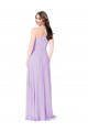 Online Chiffon A-Line Bridesmaid Dress with Halter Back