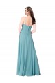 Online Draped Empire V-Neck Chiffon Bridesmaid Dress