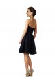 Online Classic Knee Length Lace Bridesmaid Dress with Notched Neckline