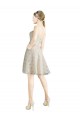Online Lace Bridesmaid Dress with Draped Sweetheart Neckline