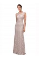 Online Long Sleeveless All Lace Bridesmaid Dress with Scoop Neckline