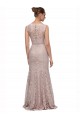 Online Long Sleeveless All Lace Bridesmaid Dress with Scoop Neckline
