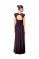 Online Long Chiffon Sweetheart Bridesmaid with Lace Straps and Keyhole Back