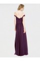 Online Sweetheart Long Bridesmaid Dress with Off the Shoulder Cap Sleeve Lace Bodice