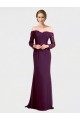 Online Full Length Long Bridesmaid Dress with Lace Off The Shoulder Bodice