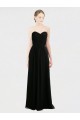 Online Long Strapless Lace Bodice Bridesmaid Dress with Sweetheart Neckline and Criss-Cross Pleats
