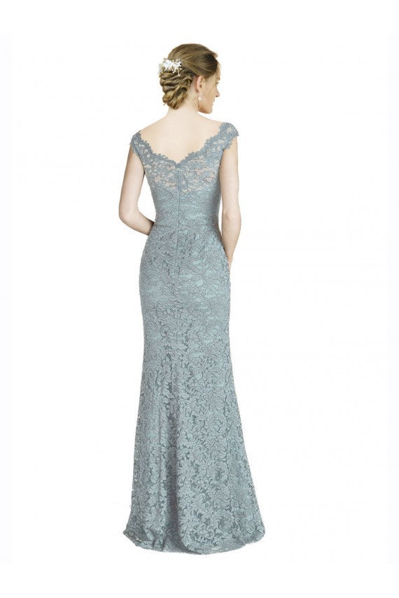 Online Off the Shoulder Mermaid Lace Bridesmaid Dress with Cap Sleeves