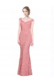 Online Sweetheart Mermaid Long Lace Bridesmaid Dress with Wide Straps
