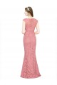 Online Sweetheart Mermaid Long Lace Bridesmaid Dress with Wide Straps