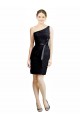 Online One Shoulder Short Lace Bridesmaid Dress with Satin Waistband