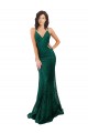 Online Sleek Black Tie Fishtail Shaped Long Lace Bridesmaid Dress