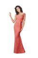Online Mermaid Long V-Neck Lace Bridesmaid Dress with Open Back