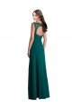 Online Long A-Line Lace and Chiffon Bridesmaid Dress with Open Back
