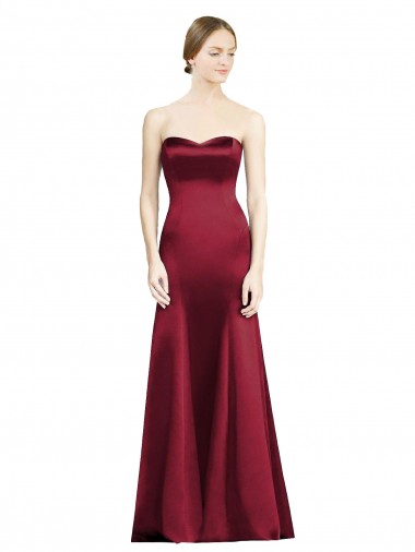 Online Sweetheart Neckline Bridemaid Dress with Hips Seamed Detail