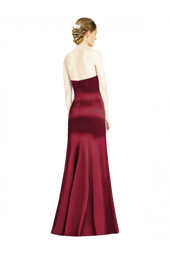 Online Sweetheart Neckline Bridemaid Dress with Hips Seamed Detail