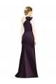 Online Full Length One Shoulder Satin Bridesmaid Dress with Bow Shoulder Detail