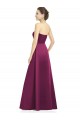 Online Full Length Strapless Long Satin Bridesmaid Dress with Sweetheart Neckline