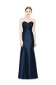Online Full Length Strapless Satin Bridesmaid Dress with Lace Sweetheart Neckline
