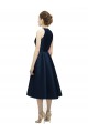 Online Halter Neck Short Tea Length Sleeveless Satin Bridesmaid Dress