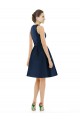 Online Short Halter Cocktail Length Luxe Satin Bridesmaid Dress